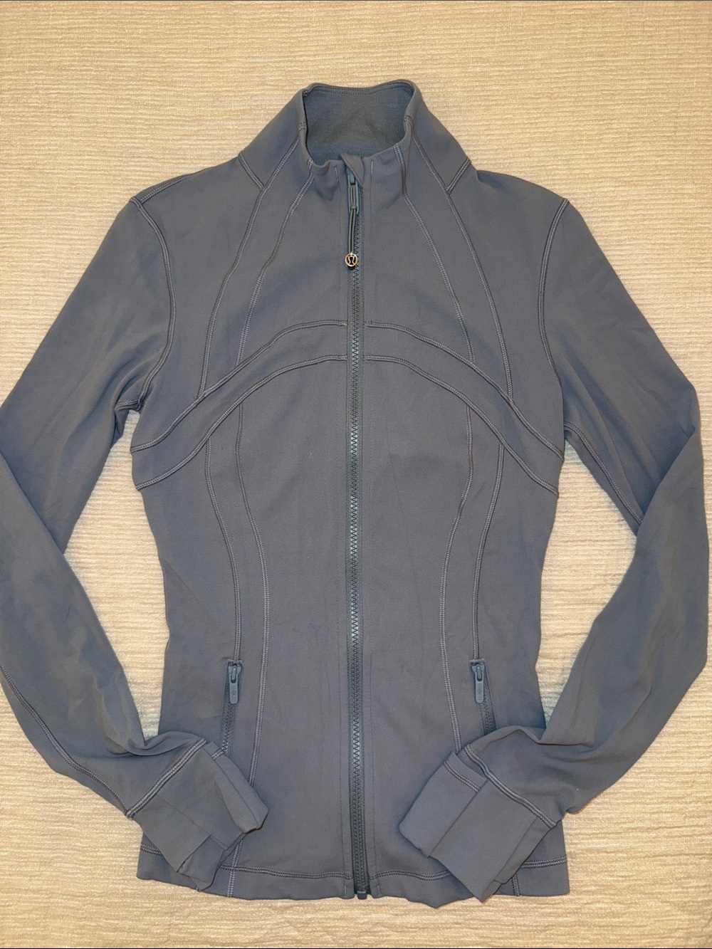 lululemon athletica Blue-Gray Fitted Zip Utility Jacket 4